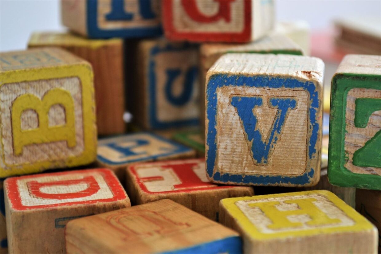 cubes lettres de l'alphabet